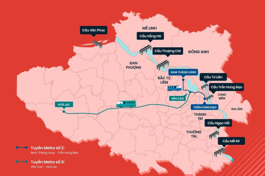 Hà Nội quyết tâm giải phóng mặt bằng 7 cầu vượt sông Hồng trước ngày 31/12