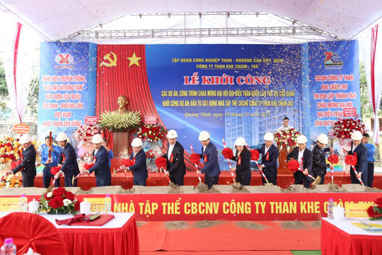 TKV khởi công 02 dự án trọng điểm chào mừng Đại hội Đảng toàn quốc lần thứ XIV