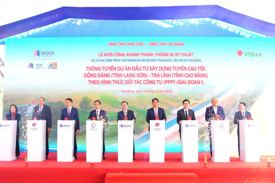 "Vượt nắng, thắng mưa" thông tuyến giai đoạn 1 dự án cao tốc Đồng Đăng - Trà Lĩnh