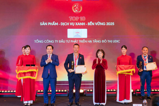 UDIC khẳng định thương hiệu với TOP 10 Sản phẩm - Dịch vụ xanh - Bền vững 2025