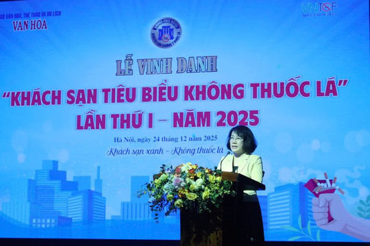 Vinh danh “Khách sạn tiêu biểu không thuốc lá”, lần thứ I – năm 2025