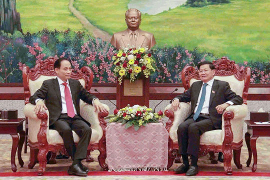 Đặc phái viên của Tổng Bí thư Tô Lâm chúc mừng Đại hội Đảng lần thứ XII của Lào