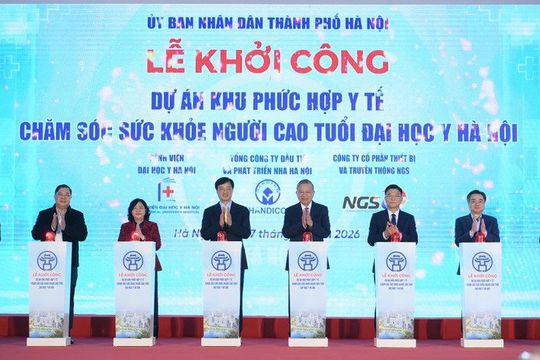 Tổng Bí thư Tô Lâm dự lễ khởi công Dự án khu phức hợp y tế - Chăm sóc sức khỏe người cao tuổi Đại học Y Hà Nội
