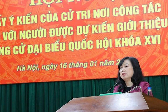 Giới thiệu Bộ trưởng Bộ Y tế Đào Hồng Lan ứng cử Đại biểu Quốc hội khoá XVI