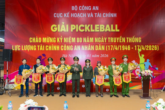 Kiểm toán nhà chuyên ngành Ib tham gia Giải Pickleball chào mừng ngày truyền thống lực lượng Tài chính Công an nhân dân
