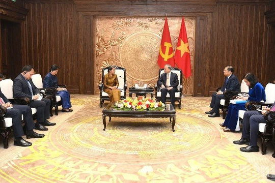 Tổng Bí thư Tô Lâm tiếp Đoàn đại biểu Đảng Nhân dân Campuchia