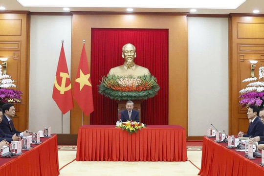 Tổng Bí thư Tô Lâm điện đàm với Tổng thống Hàn Quốc Lee Jae Myung