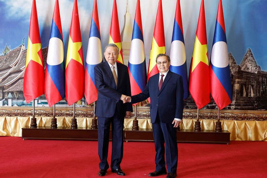 Tổng Bí thư Tô Lâm hội kiến Chủ tịch Quốc hội Lào Saysomphone Phomvihane