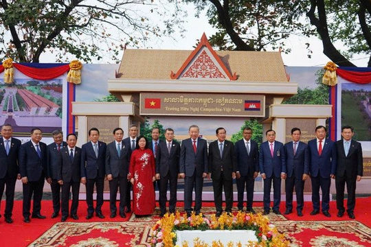 Tổng Bí thư Tô Lâm dự Lễ khởi công xây dựng Trường Hữu nghị Campuchia-Việt Nam