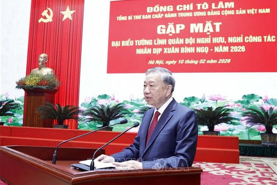 Tổng Bí thư Tô Lâm gặp mặt đại biểu tướng lĩnh quân đội nghỉ hưu, nghỉ công tác