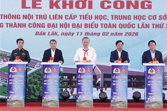 Tổng Bí thư Tô Lâm dự khởi công trường phổ thông nội trú tại xã Ea Rốk (Đắk Lắk)