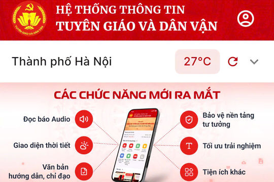 Ứng dụng Tuyên giáo và Dân vận - Điểm kết nối tin cậy giữa Đảng, Nhà nước và Nhân Dân trên không gian số