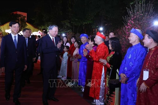 Tổng Bí thư Tô Lâm thăm, chúc Tết Đảng bộ, chính quyền và Nhân dân Hà Nội