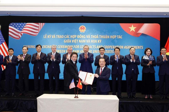 Tổng Bí thư Tô Lâm chứng kiến lễ ký các hợp đồng, thỏa thuận hợp tác của Việt Nam và Hoa Kỳ