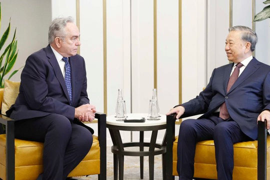 Tổng Bí thư Tô Lâm tiếp cựu Phó Ngoại trưởng Hoa Kỳ Kurt Campbell