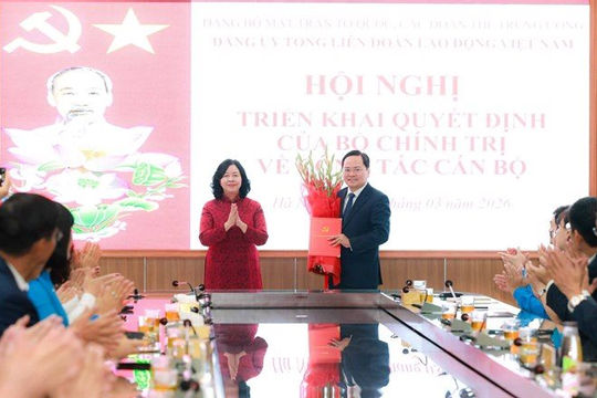 Đồng chí Nguyễn Anh Tuấn làm Bí thư Đảng ủy Tổng Liên đoàn Lao động Việt Nam