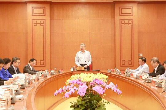 Tổng Bí thư Tô Lâm làm việc với Văn phòng Trung ương Đảng