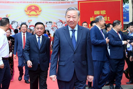 Tổng Bí thư Tô Lâm tham gia bầu cử tại phường Ba Đình, Hà Nội