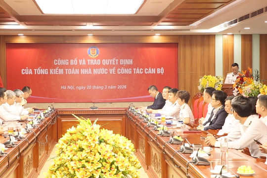 Trao Quyết định bổ nhiệm Cục trưởng Cục Công nghệ thông tin: Tăng cường năng lực triển khai kiểm toán trong bối cảnh chuyển đổi số