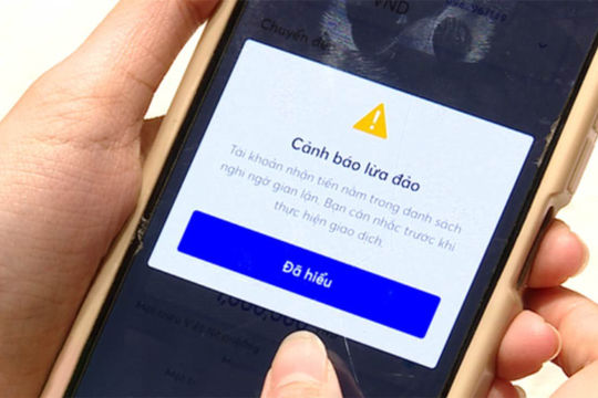 Cảnh báo giao dịch đáng ngờ cho hàng triệu khách hàng