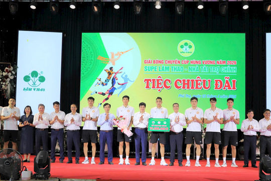 Năm thứ hai đồng hành, Supe Lâm Thao tiếp sức Giải bóng chuyền cúp Hùng Vương 2026