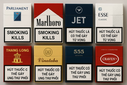 Không in cảnh báo sức khỏe trên bao bì thuốc lá có thể bị phạt đến 40 triệu đồng
