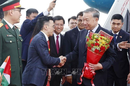 Tổng Bí thư, Chủ tịch nước Tô Lâm bắt đầu thăm cấp Nhà nước Cộng hòa Ấn Độ