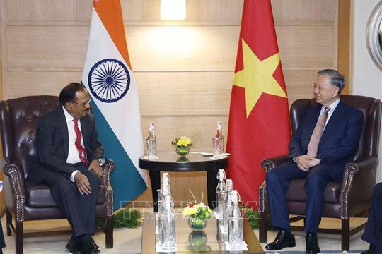 Tổng Bí thư, Chủ tịch nước Tô Lâm tiếp Cố vấn An ninh Quốc gia Ấn Độ