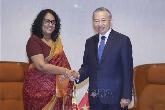 Tổng Bí thư, Chủ tịch nước Tô Lâm hội kiến Thủ tướng Sri Lanka Harini Amarasuriya